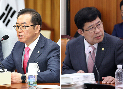 국민의힘 이종배(왼쪽) 의원과 윤창현(오른쪽) 의원이 윤석열 제20대 대선 예비후보 캠프 정책총괄본부장과 경제정책본부장으로 선임됐다.국민의힘 홈페이지·윤창현 의원 페이스북 사진 갈무리